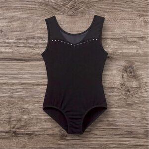 Cat & Jack Black Bodysuit with Stud Detail